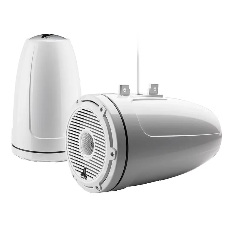 Jl Audio M6 Series 8.8" Enclosed Tower Coaxial System W/Gloss White Classic Grille - M6-880Etxv3-Gw-C-3Gw [010-03857-00] 1