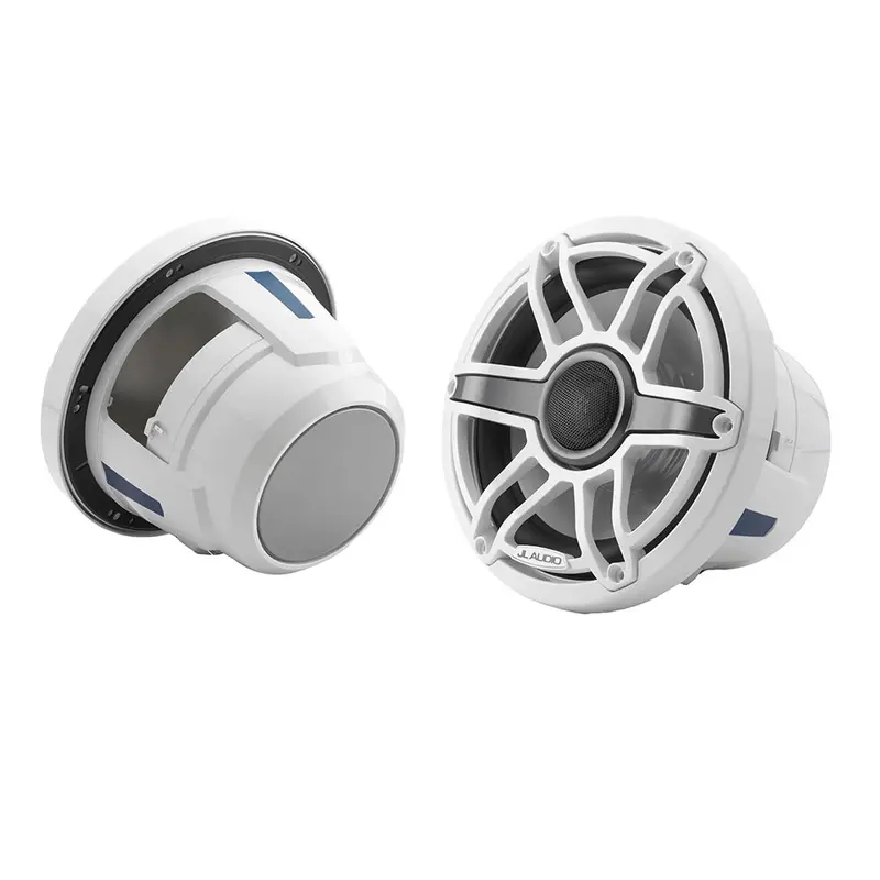 Jl Audio M6 Series 8.8" Marine Coaxial Speakers W/Gloss White Sport Grille - M6-880X-S-Gwgw [010-03078-00] 1