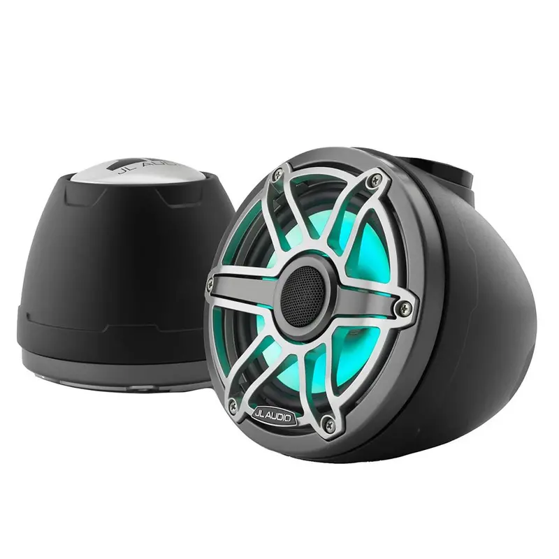 Jl Audio M6 Vex Series 6.5" Enclosed Coaxial Speakers W/Rgb Led Lighting  Titanium Sports Grilles - M6-650Vex-Mb-S-Gmti-I [010-03261-00] 1