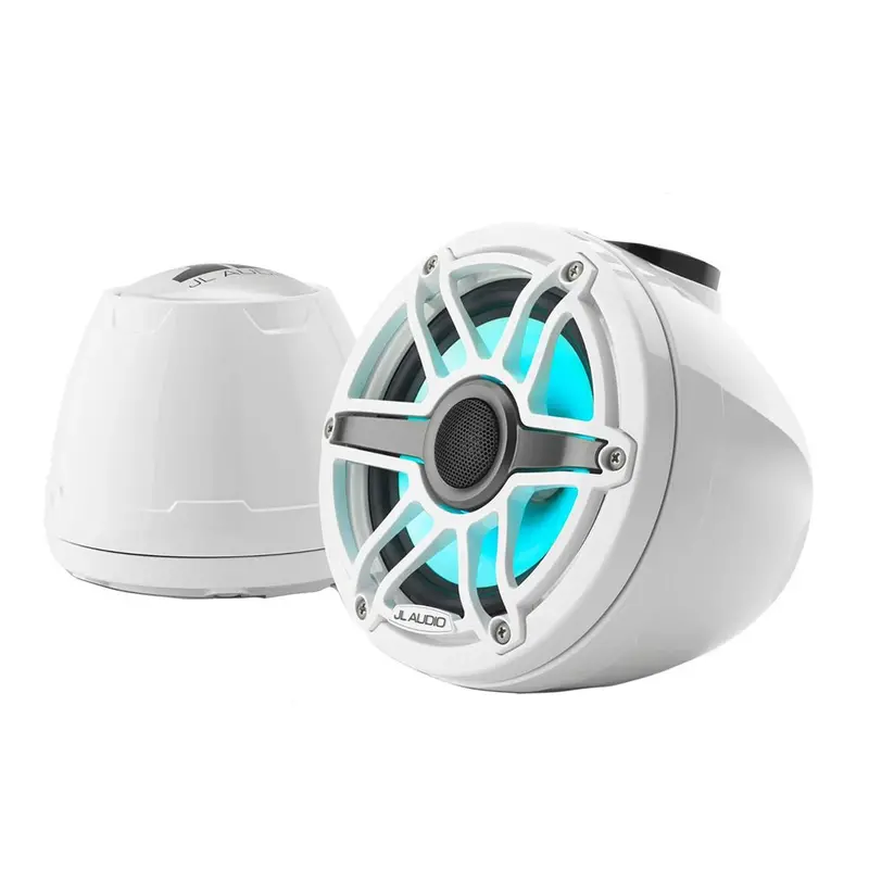 Jl Audio M6 Vex Series 6.5" Enclosed Coaxial Speakers W/Rgb Led Lighting  White Sports Grilles - M6-650Vex-Gw-S-Gwgw-I [010-03262-00] 1