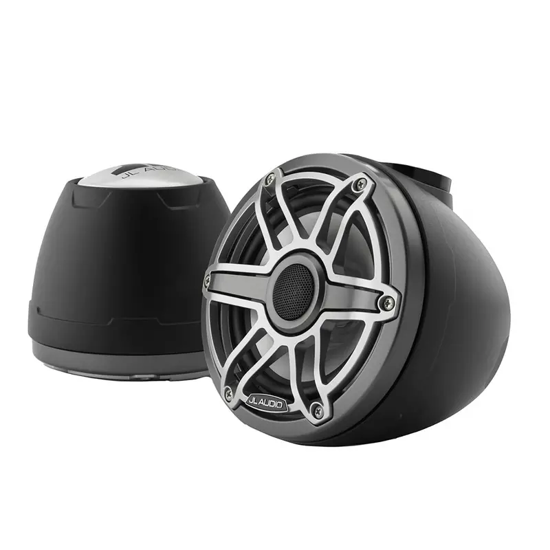 Jl Audio M6 Vex Series 6.5" Enclosed Coaxial Speakers W/Titanium Sports Grilles - M6-650Vex-Mb-S-Gmti [010-03263-00] 1