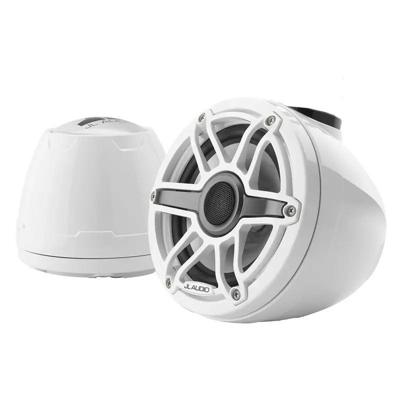 Jl Audio M6 Vex Series 6.5" Enclosed Coaxial Speakers W/White Sports Grilles - M6-650Vex-Gw-S-Gwgw [010-03260-00] 1