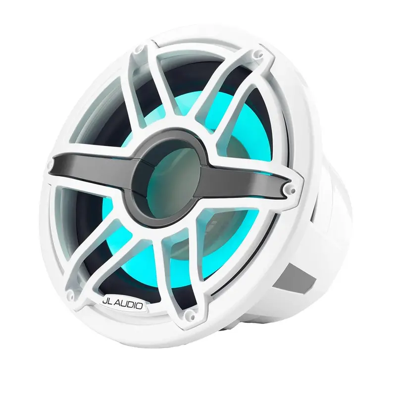 Jl Audio M7 12" Marine Subwoofer W/Gloss White Sport Grille  Transflective Led Lighting - M7-12Ib-S-Gwgw-I-4 [010-03287-00] 1