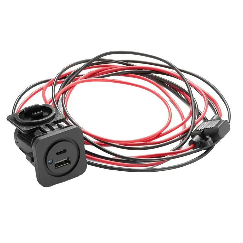 Jl Audio Usb-C And Usb-A Charging Jack F/Panel Mounting - Xmd-Usbca/Chg2x-Pnl [010-13623-00] 1