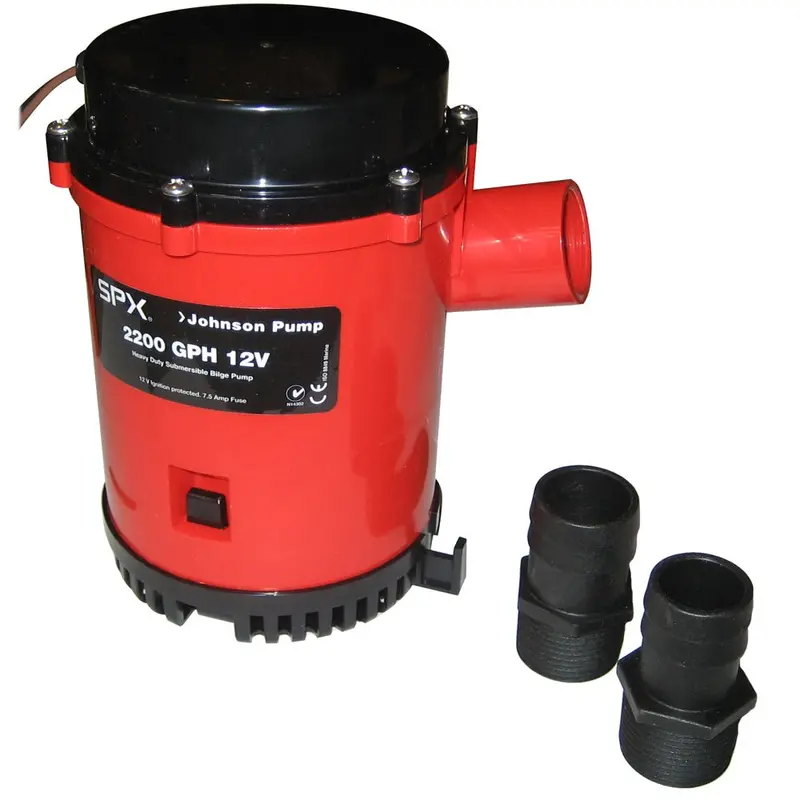 Johnson Pump 2200 Gph Bilge Pump 1-1/8" Hose 12V Threaded Port [22004] 1