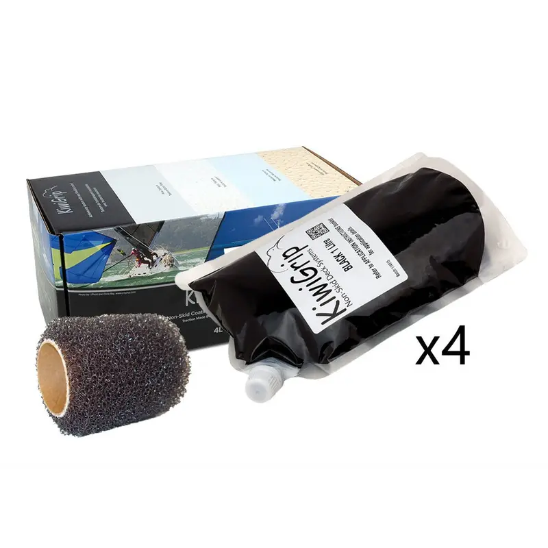 Kiwigrip 4 - 1 Liter Pouches - Black With 4" Roller [Kg-4Bk-Pr] 1