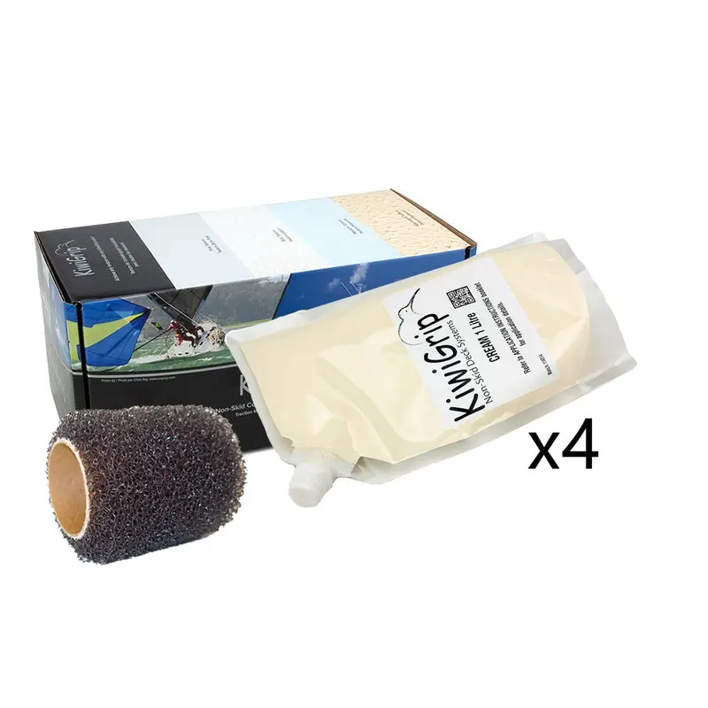 Kiwigrip 4 - 1 Liter Pouches - Cream W/4" Roller [Kg-4Cp-R] 1