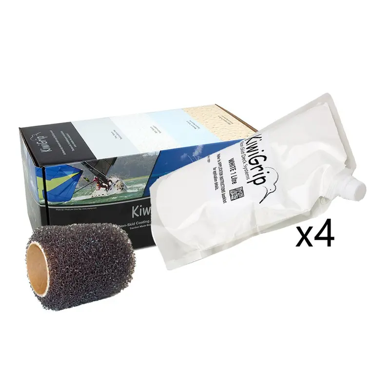 Kiwigrip 4 - 1 Liter Pouches - White W/4" Roller [Kg-4Wp-R] 1