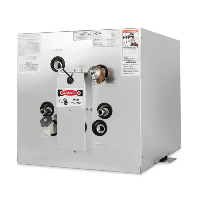 Kuuma 11-Gallon Wh, 240V (L1  L2 Wiring) Front Heat Exchange, Side Mount [11860] 1