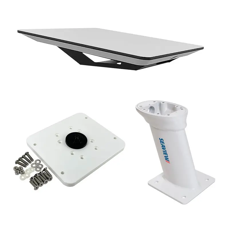 Kvh Starlink Flat Panel Kit W/10" Seaview Pedestal Mount  Adastlka Starlink Top Plate [72-1048-Sv10] 1