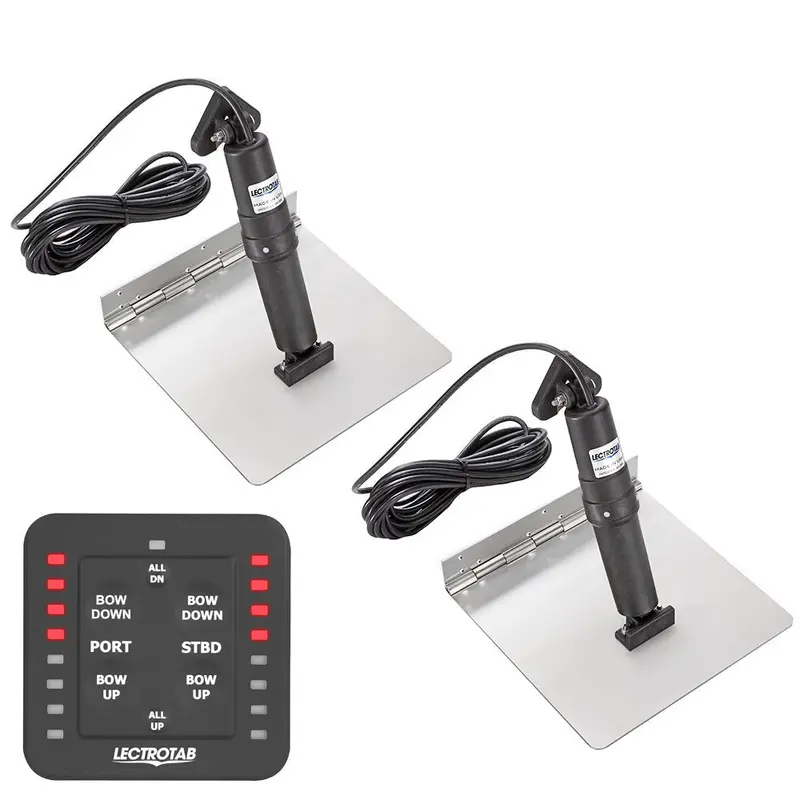 Lectrotab Xka Stainless Steel Trim Tab Kit W/One-Touch Control - 12 X 12 [Xkasl12x12] 1