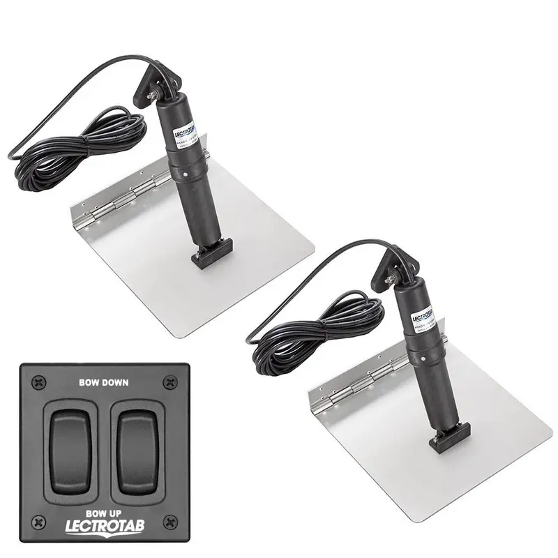 Lectrotab Xka Stainless Steel Trim Tab Kit W/Rocker Switch - 12 X 18 [Xkaf12x18] 1