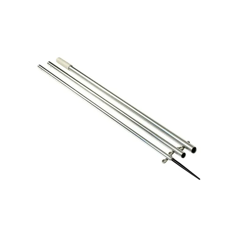 Lee's 13' Bright Silver Center Rigger Pole W/Black Spike 1-3/8" [Mx8713cr] 1