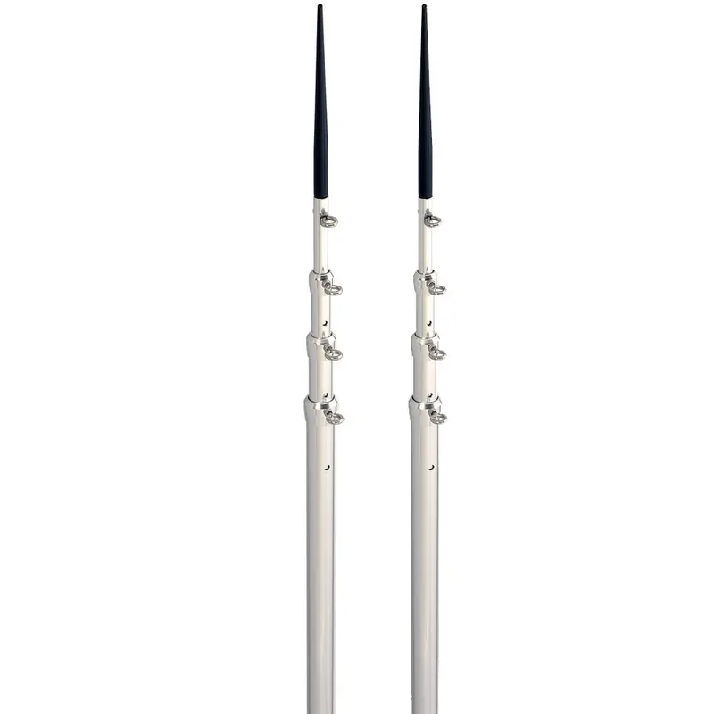 Lee's 16.5' Bright Silver Black Spike Telescopic Poles F/Sidewinder [Tx3916sl/Sl] 1