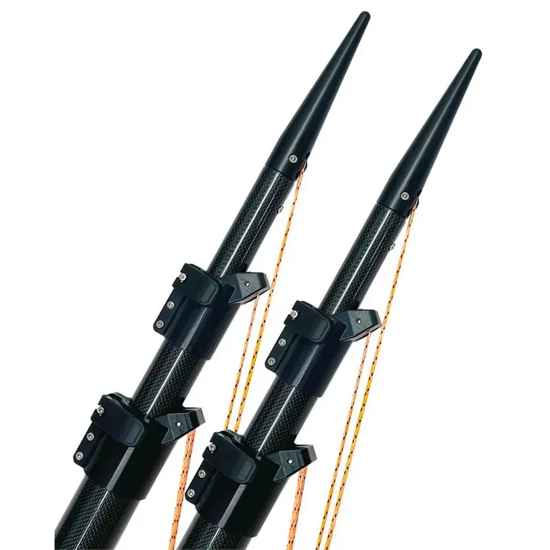 Lee's Ultima 20' Carbon Fiber Telescoping Outriggers Internally Rigged Self-Stowing Adj. Rigging [Ult3920] 1