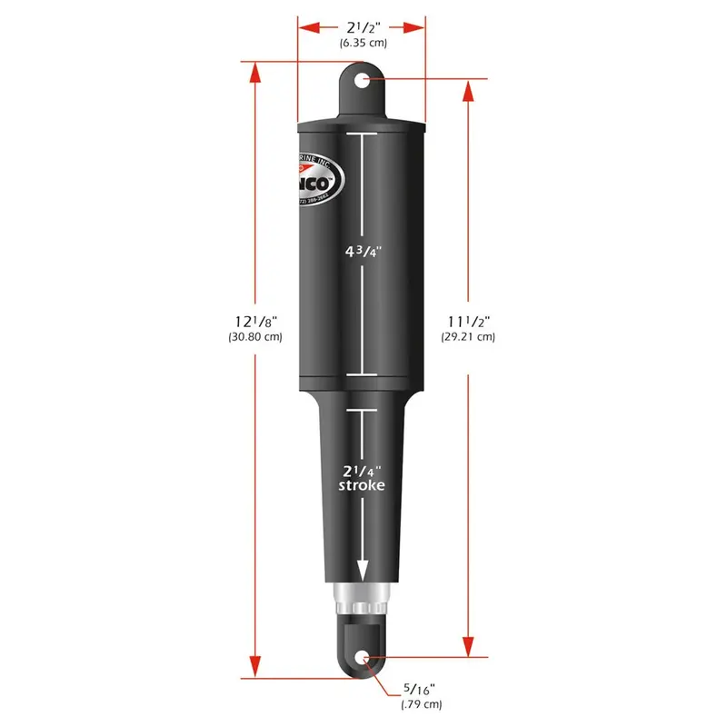 Lenco 101 Standard Actuator - 24V - 2-1/4" Stroke [15061-001] 1