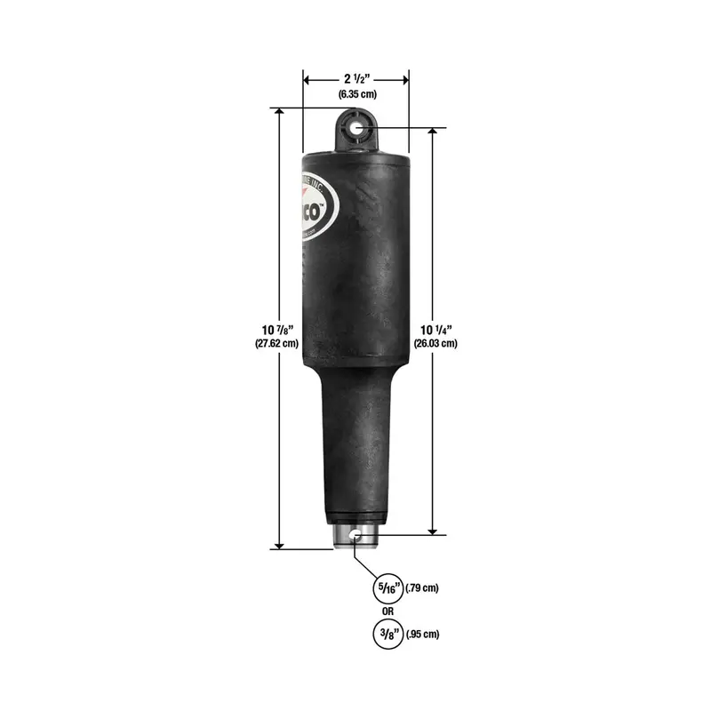 Lenco 101Xds Short Extreme Duty Actuator - 12V - 2-1/4" Stroke W/5/16" Hardware [15057-001] 1