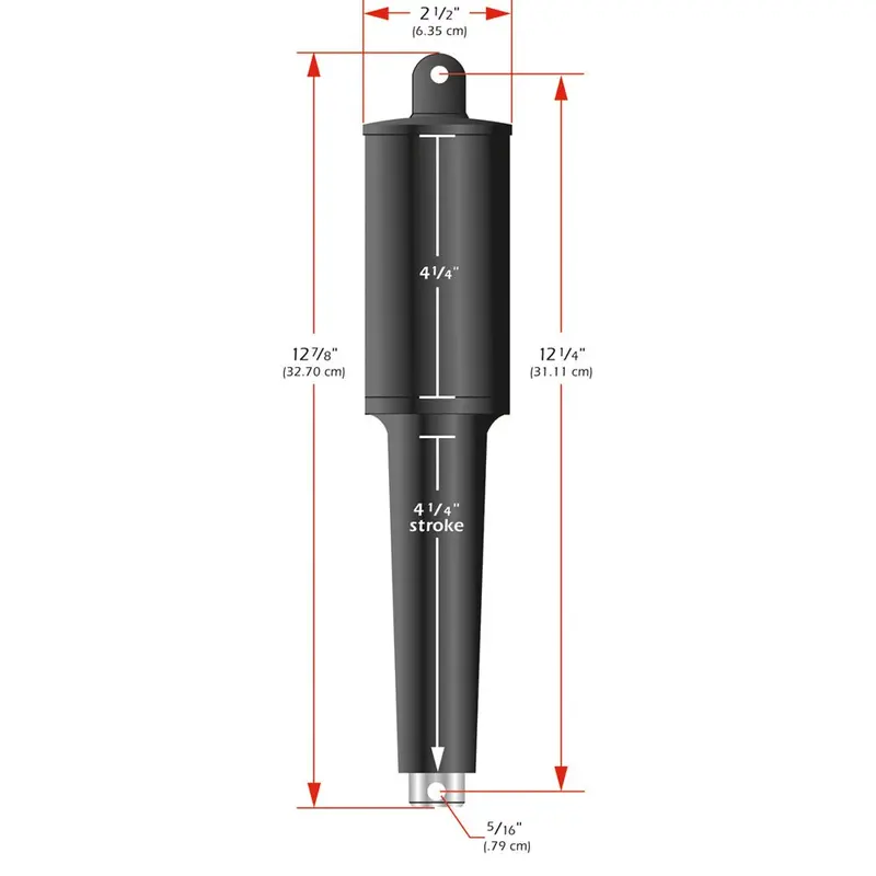 Lenco 102Xd Extreme Duty Actuator - 24V - 4-1/4" Stroke - 5/16" Hardware [15067-001] 1