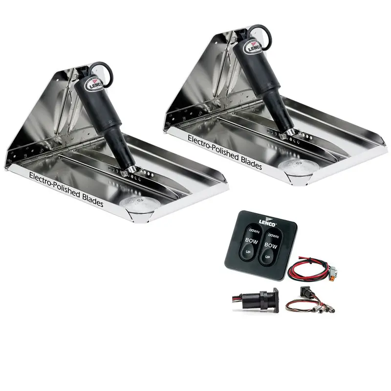 Lenco 16" X 12" Heavy Duty Performance Trim Tab Kit W/Standard Tactile Switch Kit 12V [Rt16x12hd] 1