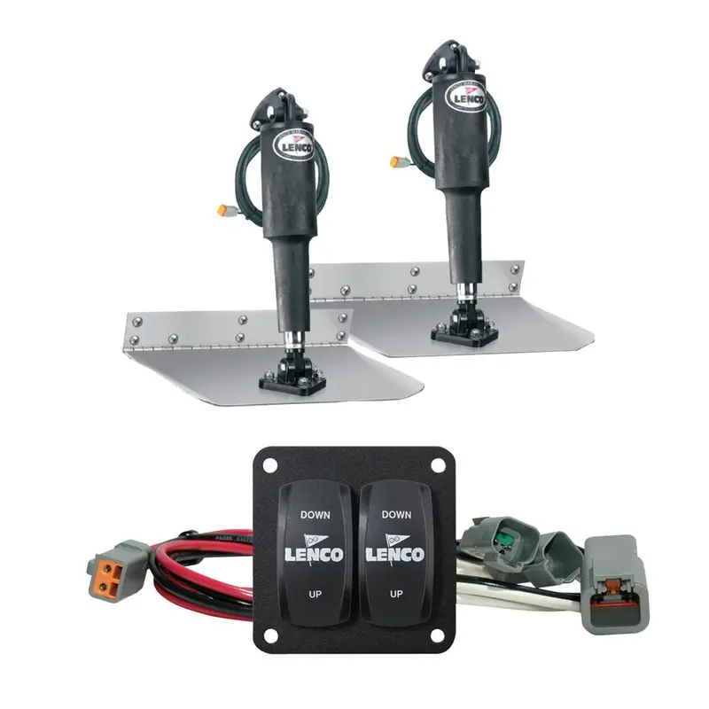 Lenco 9" X 12" Standard Trim Tab Kit W/Double Rocker Switch [15101-104] 1