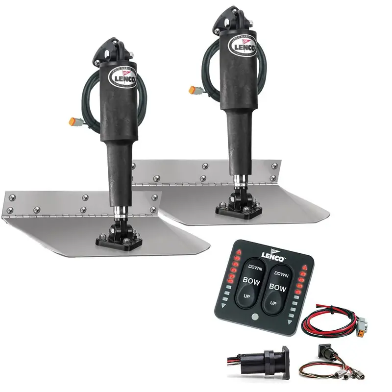 Lenco 9" X 9" Standard Trim Tab Kit W/Led Indicator Switch Kit 12V [Tt9x9i] 1
