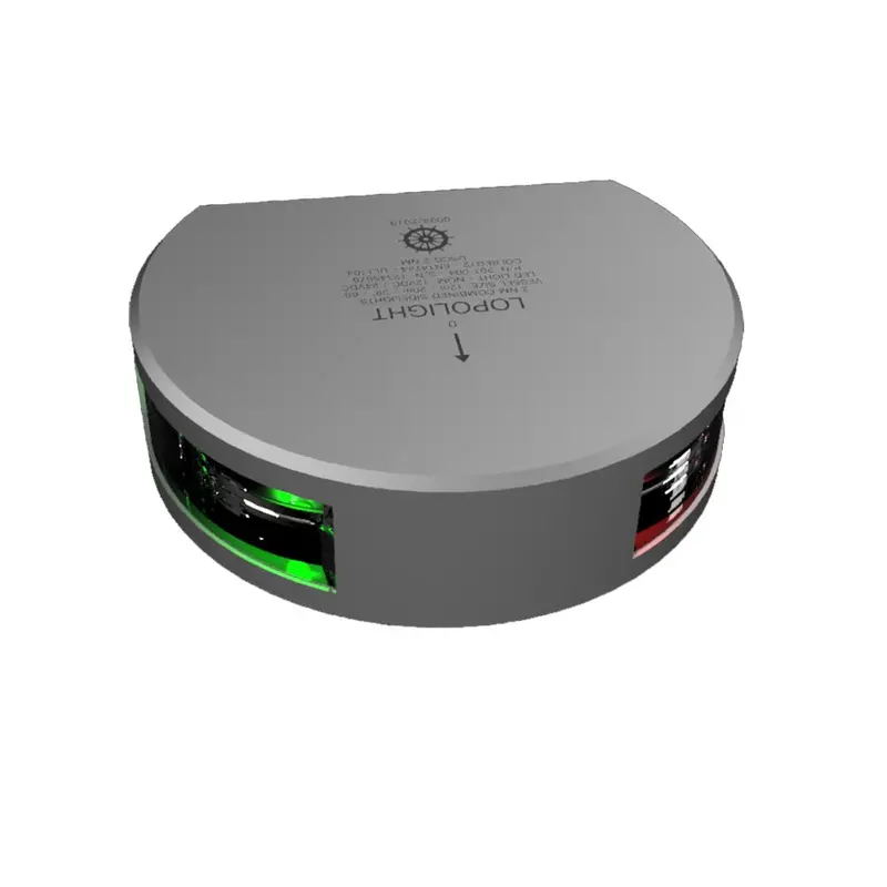 Lopolght Series 201-004 - Starboard  Port Sidelight - 2Nm - Vertical Mount - Green/Red - Silver Housing [201-004] 1