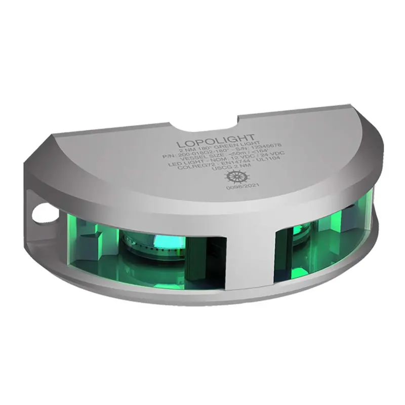 Lopolight Series 200-018 - Navigation Light - 2Nm - Vertical Mount - Green - Silver Housing [200-018G2] 1