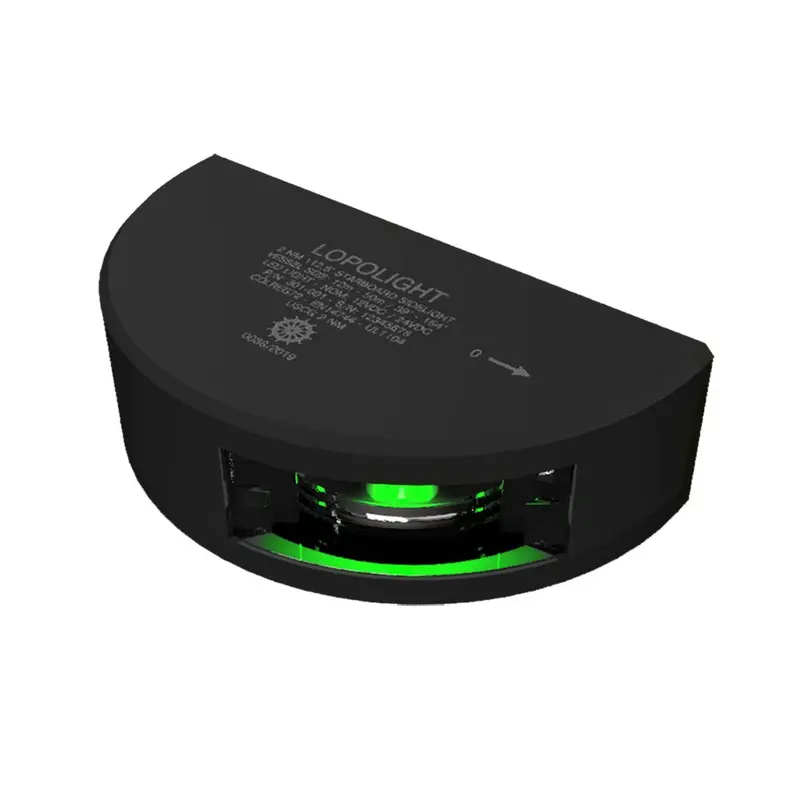 Lopolight Series 301-001 - Starboard Sidelight - 2Nm - Vertical Mount - Green - Black Housing [301-001-B] 1