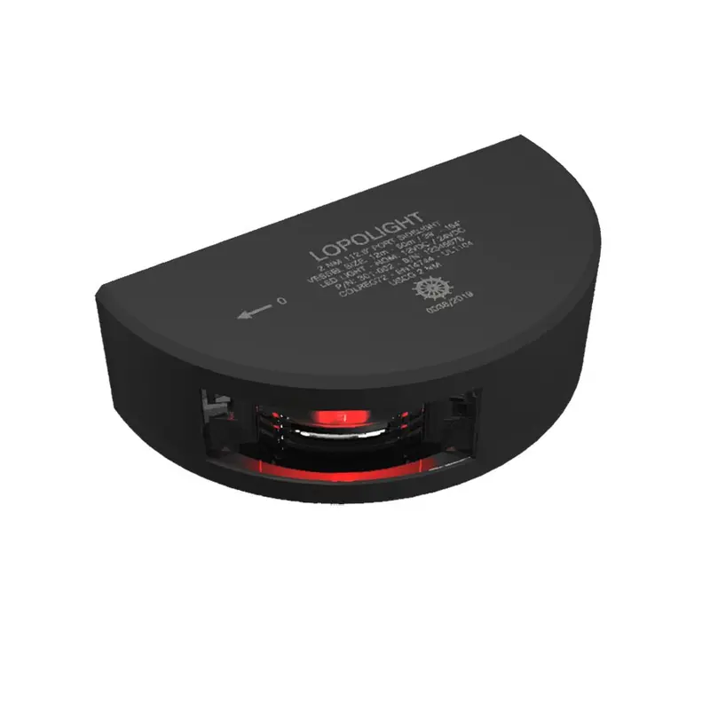 Lopolight Series 301-002 - Port Sidelight - 2Nm - Vertical Mount - Red - Black Housing [301-002-B] 1