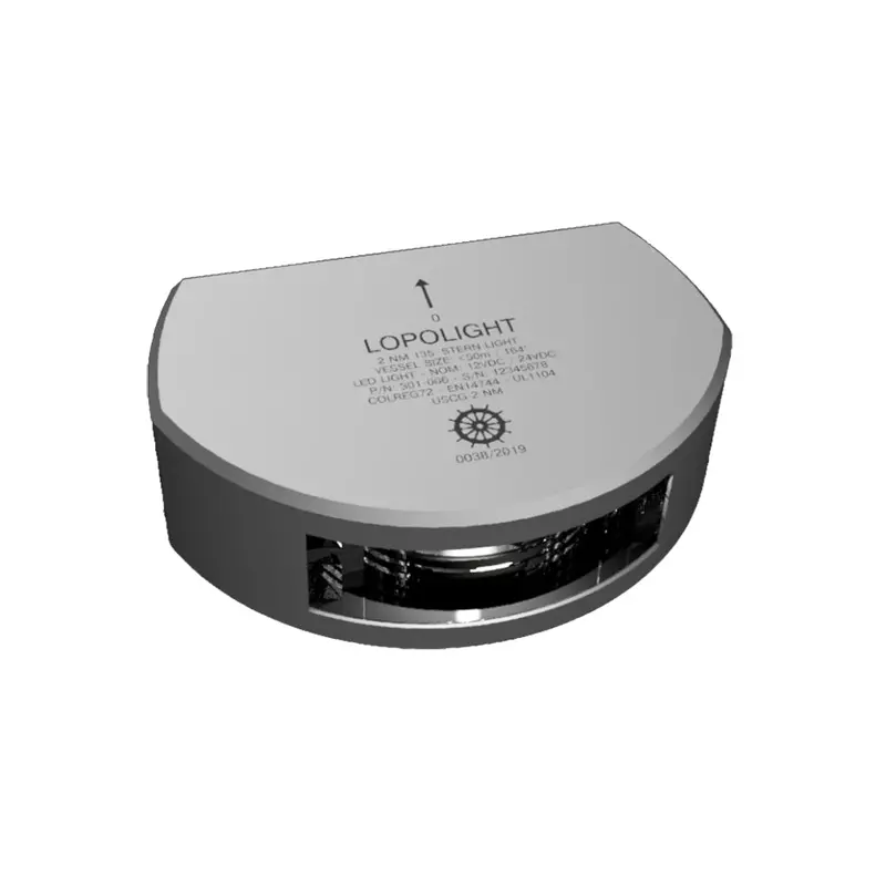 Lopolight Series 301-006 - Stern Light - 2Nm - Vertical Mount - White - Silver Housing  [301-006] 1