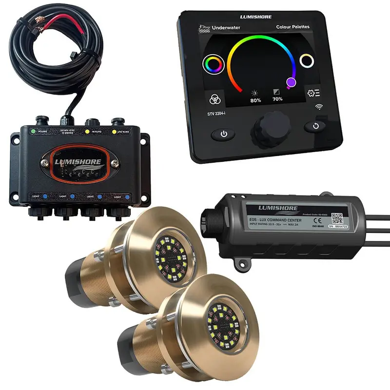 Lumishore Eos Tix404 2 Lights, Hub, Lux Command Center, Display [010-04531-00] 1