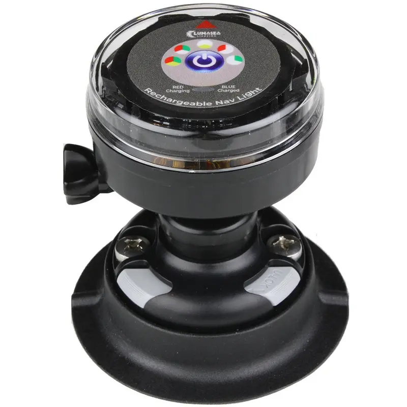 Lunasea Rechargeable Tri-Color Portable Navigation Light W/Railblaza Quikport Mount - Black [Llb-72Bk-Ub-01] 1
