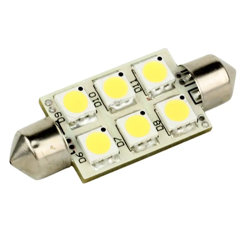 Lunasea Single-Sided 6 Led Festoon - 10-30Vdc/1.5W/97 Lumens - Warm White [Llb-186W-21-00] 1