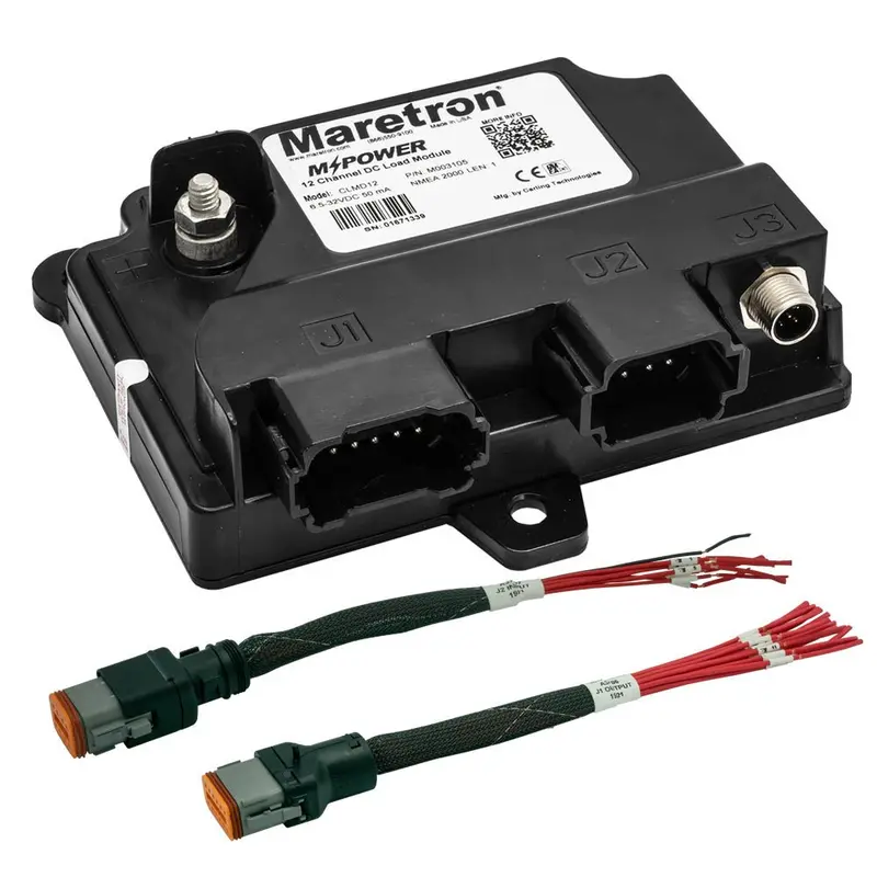 Maretron Mpower 12 Channel Dc Load Module Nmea 2K W/12" Pigtail Adapter Cable For J1  J2 Connectors [Clmd12-R] 1
