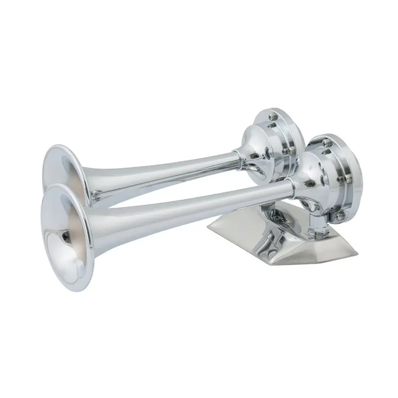 Marinco 12V Chrome Plated Dual Trumpet Mini Air Horn [10108] 1
