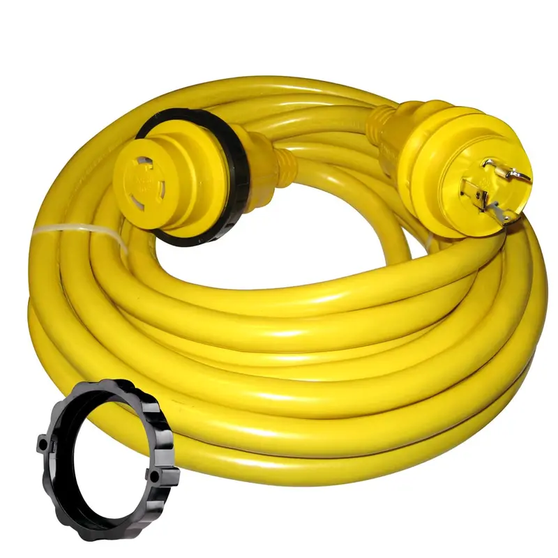 Marinco 30 Amp Power Cord Plus Cordset - 35' - Yellow [35Spp] 1