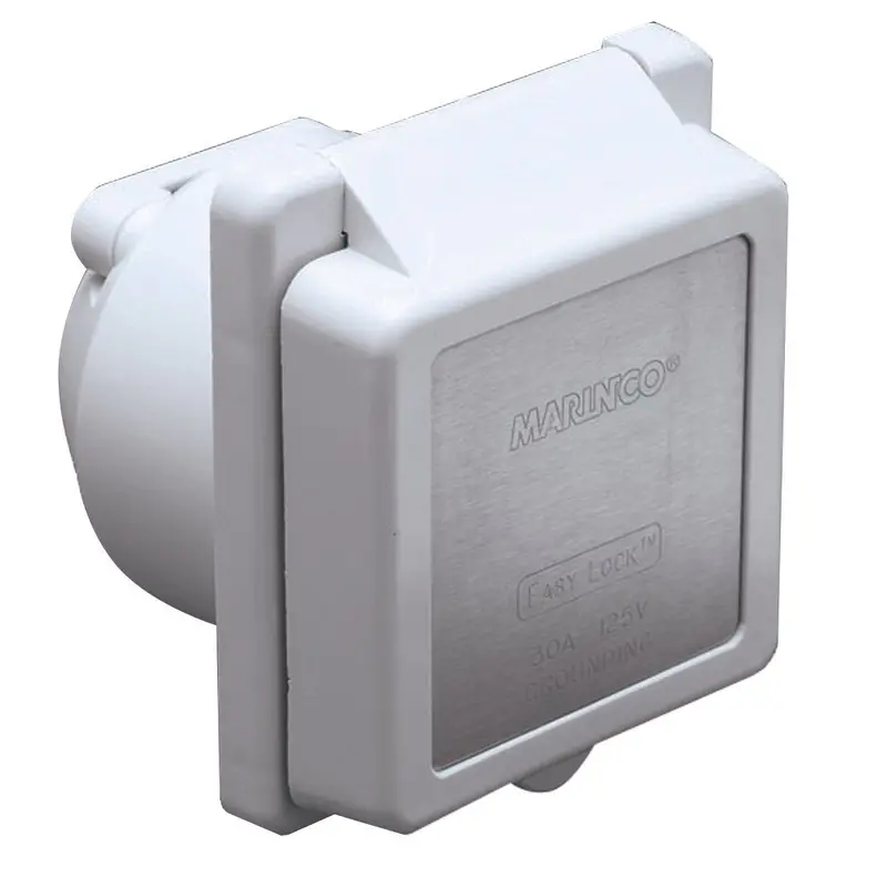 Marinco 301El-B 30A Power Inlet - White - 125V [301El-B] 1