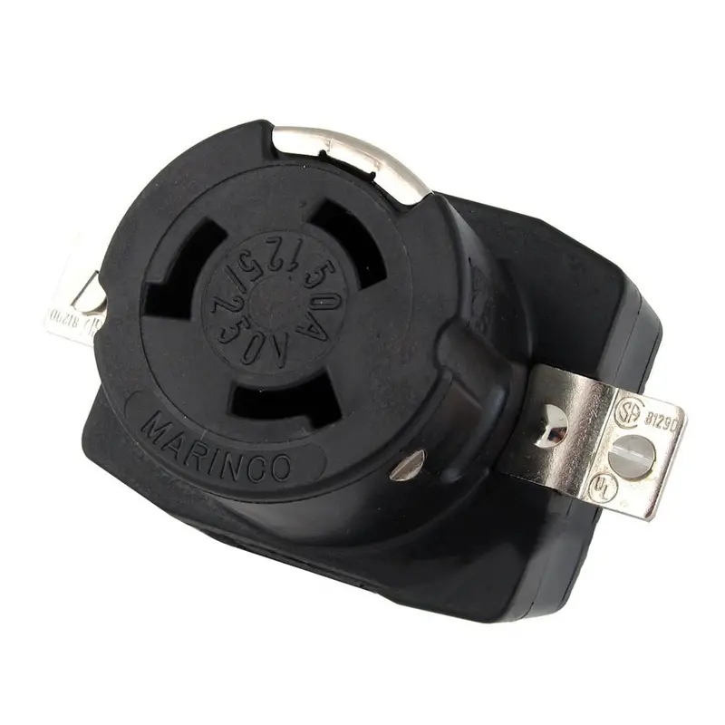 Marinco 6369Cr 125/250V 50Amp Wire Dockside Receptacle [6369Cr] 1