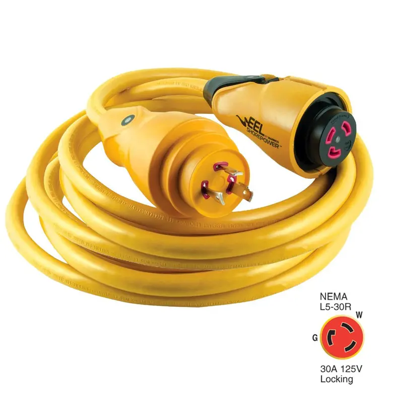 Marinco Cs30-50 Eel 30A 125V Shore Power Cordset - 50' - Yellow [Cs30-50] 1