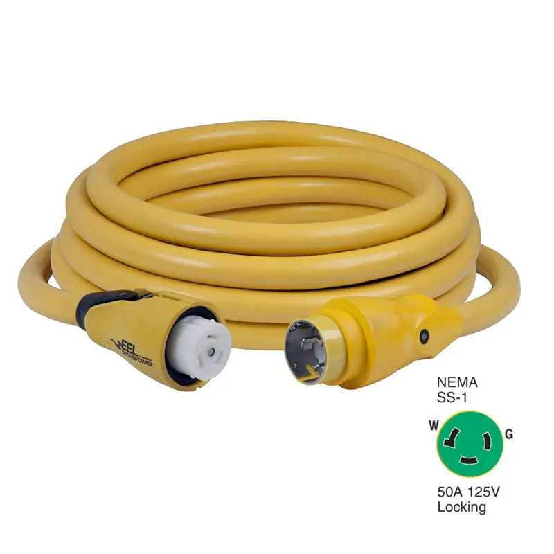 Marinco Cs503-25 Eel 50A 125V Shore Power Cordset - 25' - Yellow [Cs503-25] 1