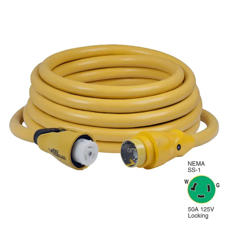 Marinco Cs503-50 Eel 50A 125V Shore Power Cordset - 50' - Yellow [Cs503-50] 1