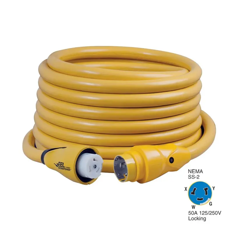 Marinco Cs504-50 Eel 50A 125V/250V Shore Power Cordset - 50' - Yellow [Cs504-50] 1