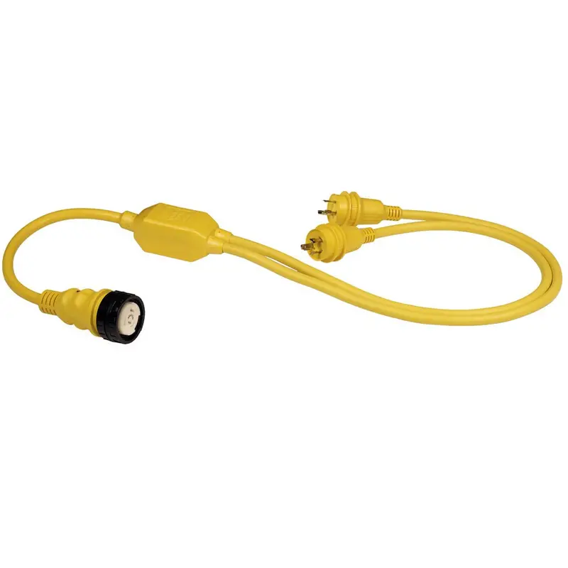 Marinco Ry504-2-30 50A Female To 2-30A Male Reverse "Y" Cable [Ry504-2-30] 1