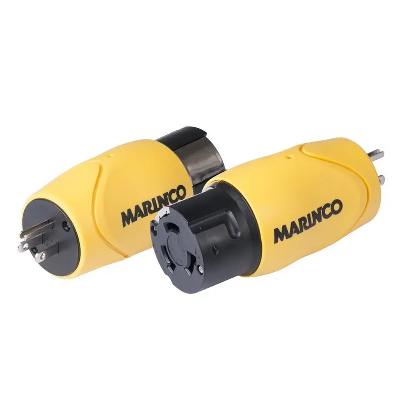 Marinco Straight Adapter - 15A Male Straight Blade To 50A 125/250V Female Locking [S15-504] 1