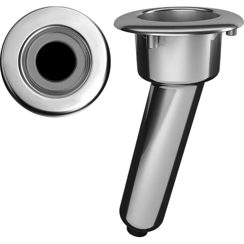 Mate Series Elite Screwless Stainless Steel 15 Rod  Cup Holder - Drain - Round Top [C1015ds] 1