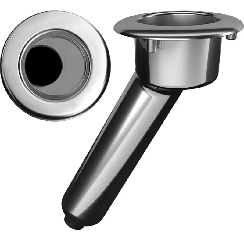 Mate Series Elite Screwless Stainless Steel 30 Rod  Cup Holder - Drain - Round Top [C1030ds] 1