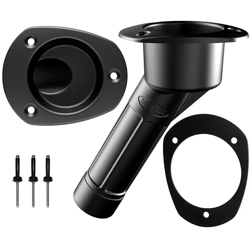 Mate Series Plastic Rod  Cup Holder 30 Closed W/Oval Top F/Kayaks - Black [P2030bk] 1
