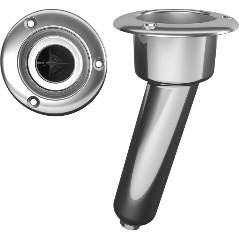 Mate Series Stainless Steel 15 Rod  Cup Holder - Drain - Round Top [C1015d] 1