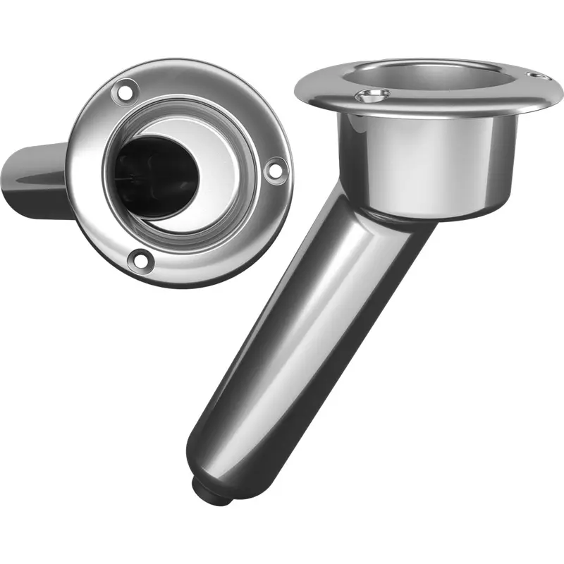 Mate Series Stainless Steel 30 Rod  Cup Holder - Drain - Round Top [C1030d] 1