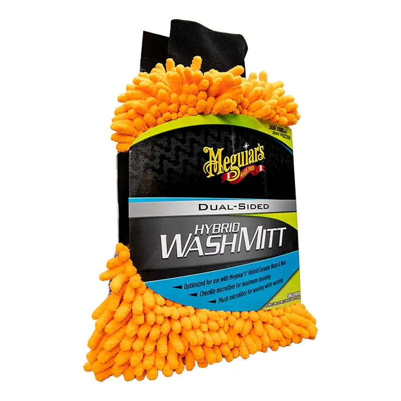 Meguiars Hybrid Wash Mitt - Extremely Plush Microfiber Wash Mitt F/Gently Waxing While Washing [X210200] 1